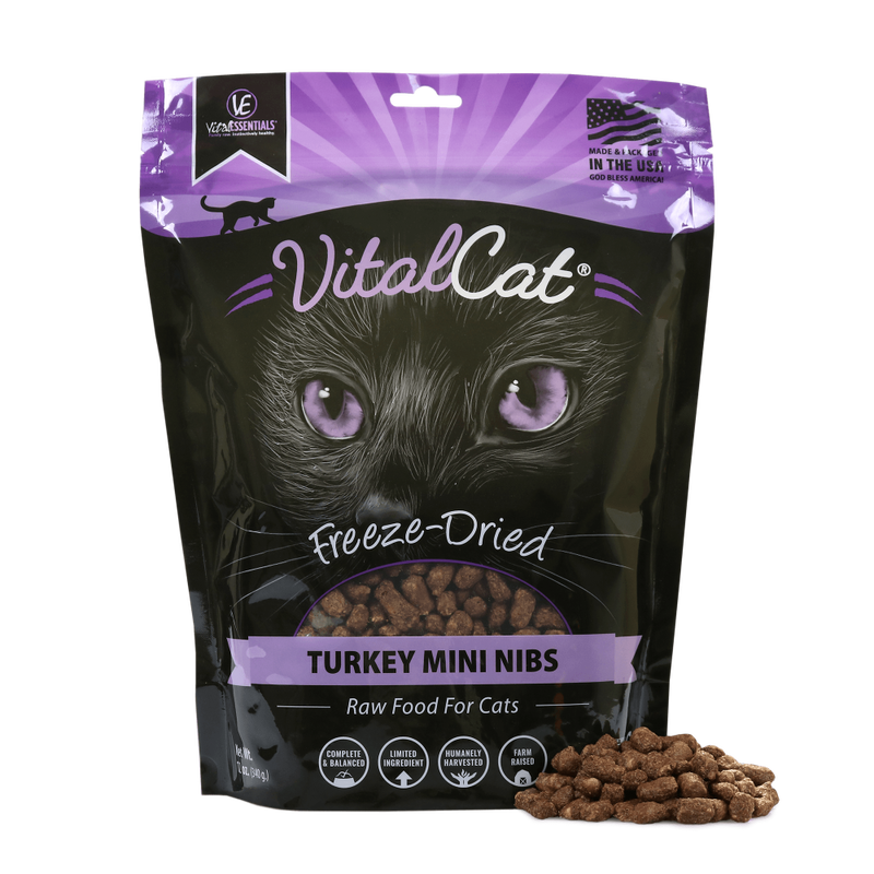 Vital Essentials Vital Cat Turkey Mini Nibs Entree Freeze-Dried Cat Food, 12-oz