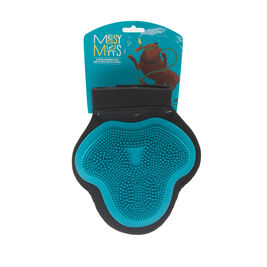 Messy Mutts Silicone Pet Grooming Glove, Blue