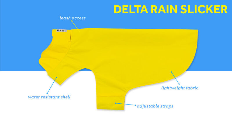 RC Pets Delta Dog Rain Slicker, Lemon