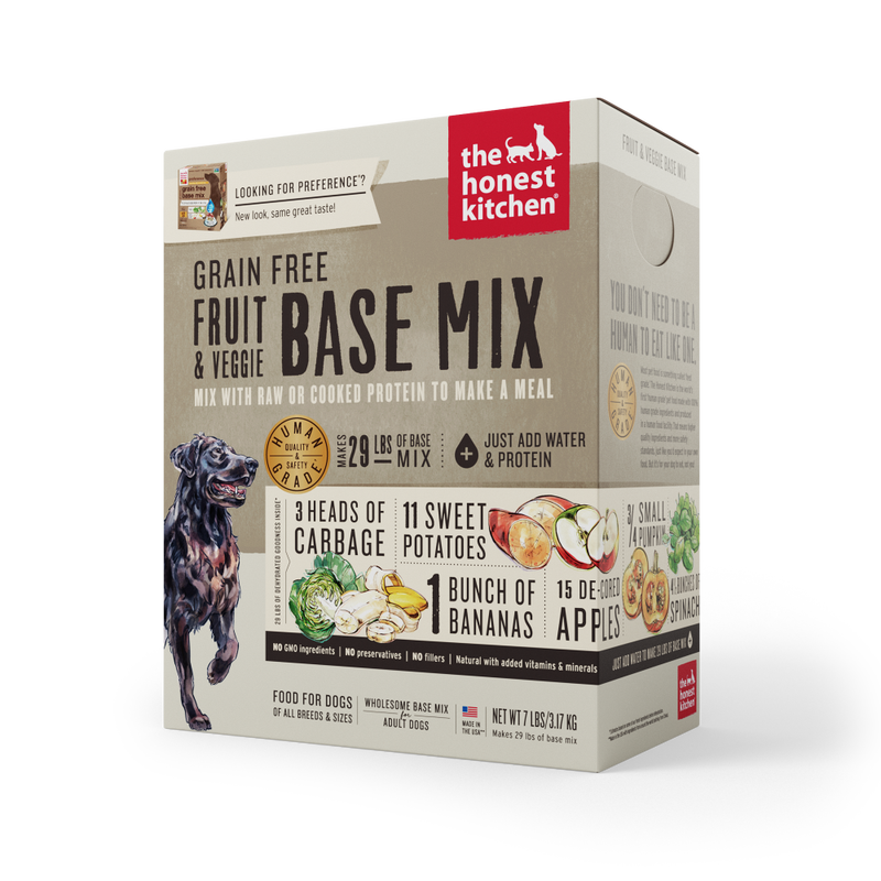 The Honest Kitchen Fruit & Veggie Base Mix Grain-Free Dehydrated Dog Food, 7-lb
