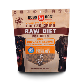 Boss Dog Raw Diet Chicken Recipe Freeze-Dried Dog Food, 12-oz