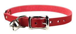 Omnipet Signature Leather Safety Stretch Cat Collar, Red