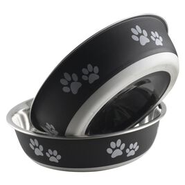 Indipets Buster Pet Bowl, Charcoal