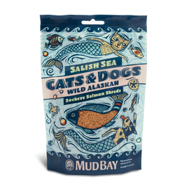 Mud Bay Salish Sea Sockeye Salmon Shreds Cat Treats, 5-oz