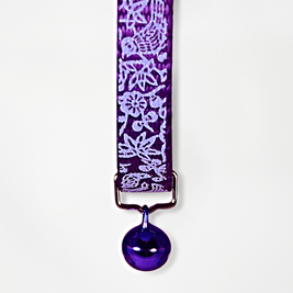 Goli Design Flora & Fauna Reflective Cat Collar, Purple